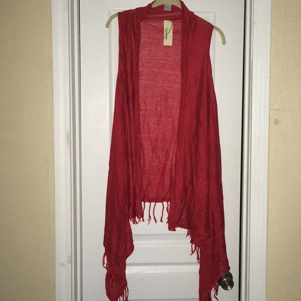 NWT Collection Eighteen Red Vest/Wrap